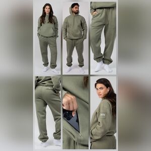 PRICE FIRM 🥰2 Pc SeT ❤️NIP❤️ Comfrt TRAVEL ESSENTIALS HOODIE & PANTS S/M Moss